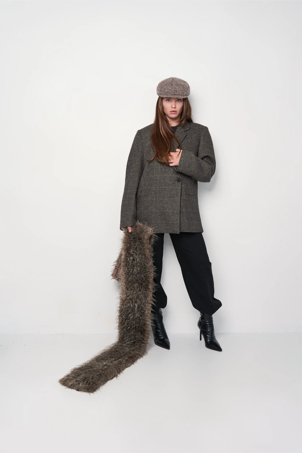 Flat Wool Cap – Tweed