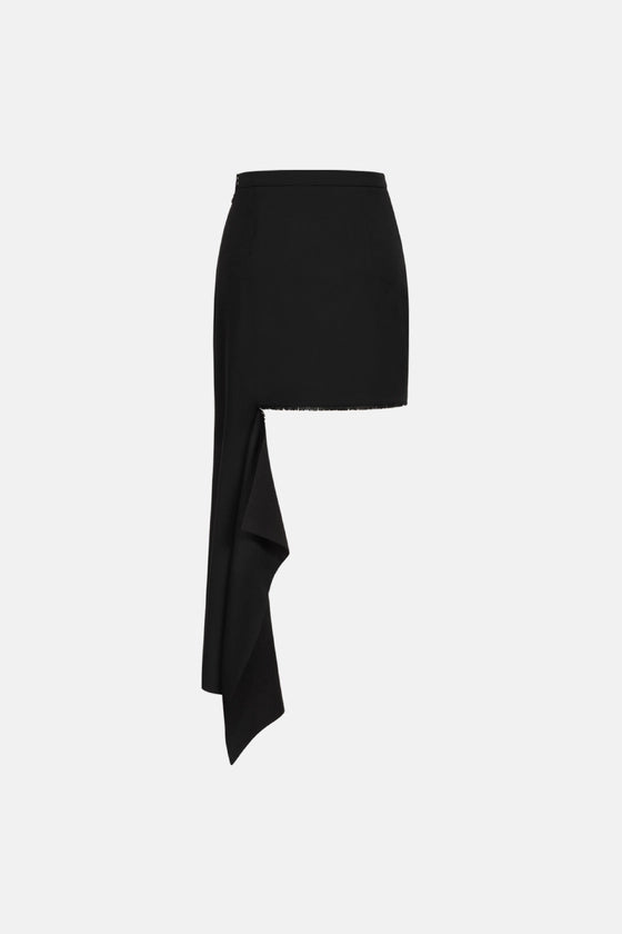 Cotton mini skirt with cut-out detail