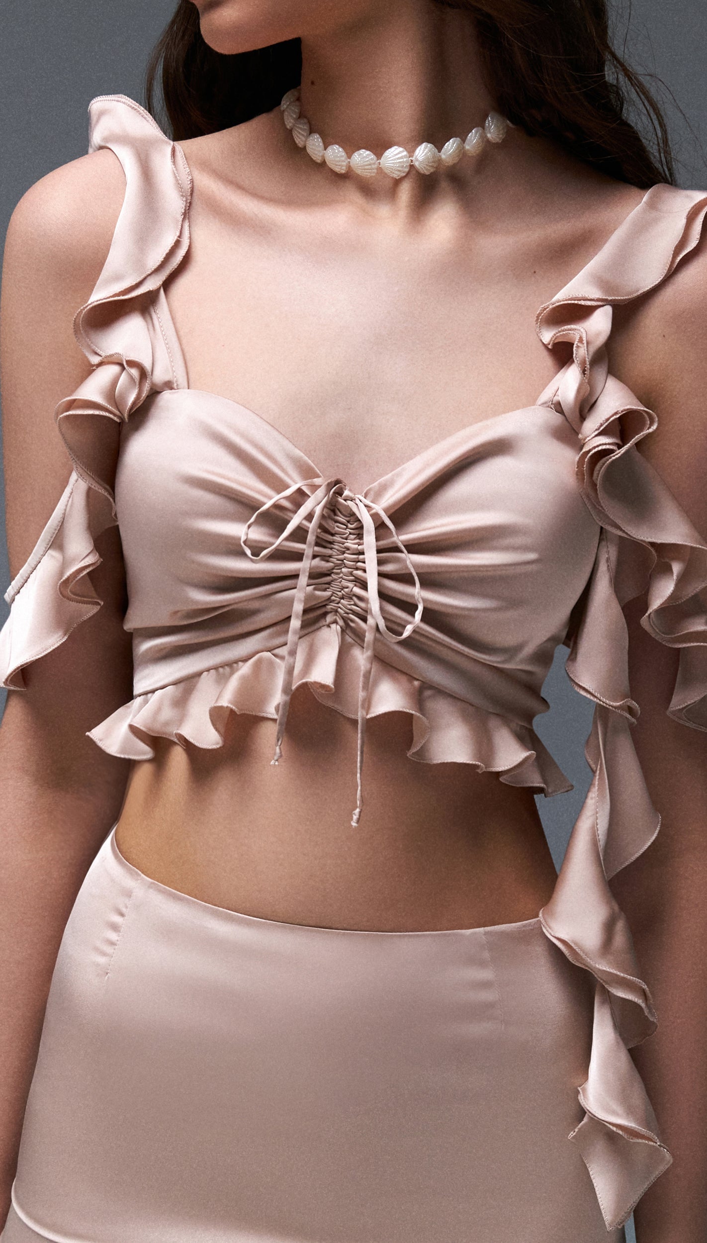 Спідниця міні Wave в бежевому кольорі