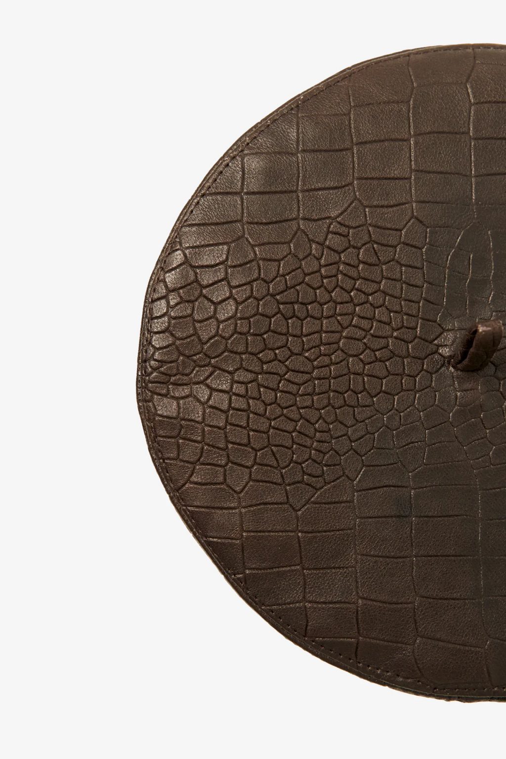 Берет Leather Python – Коричневый
