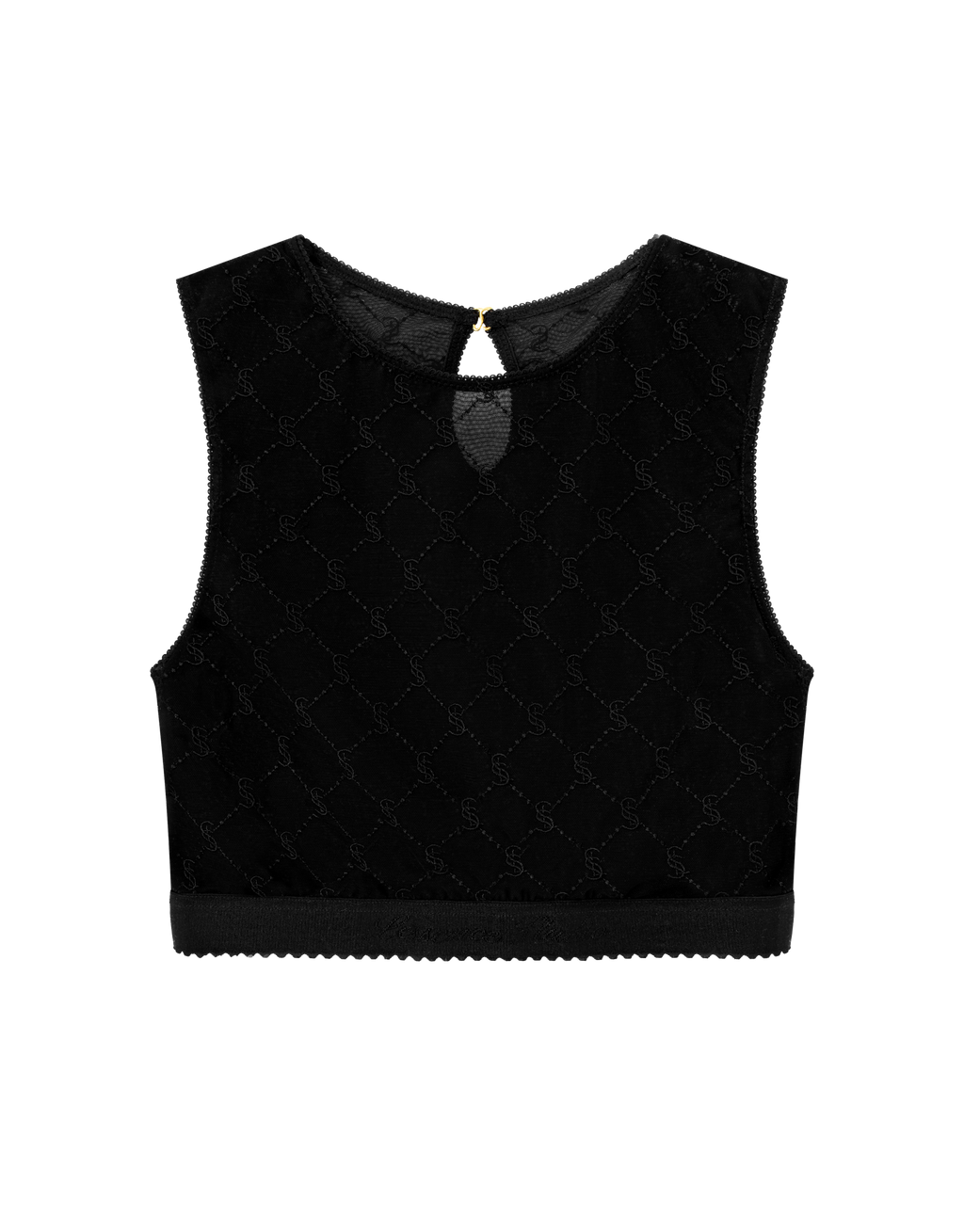 EMBROIDERED LACE CROP TOP