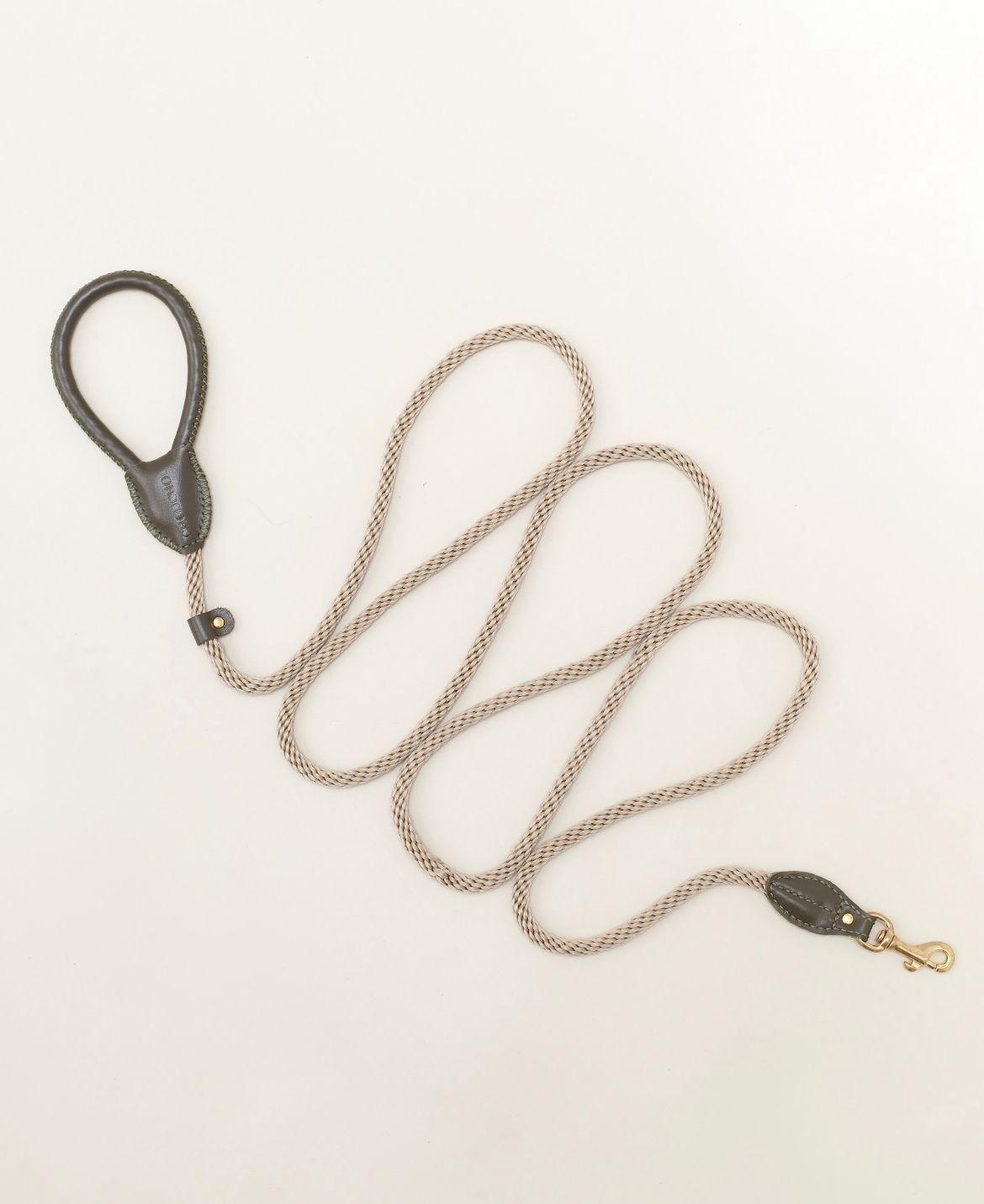 CHOUCHOU Leather leash for dogs "Caviar" white