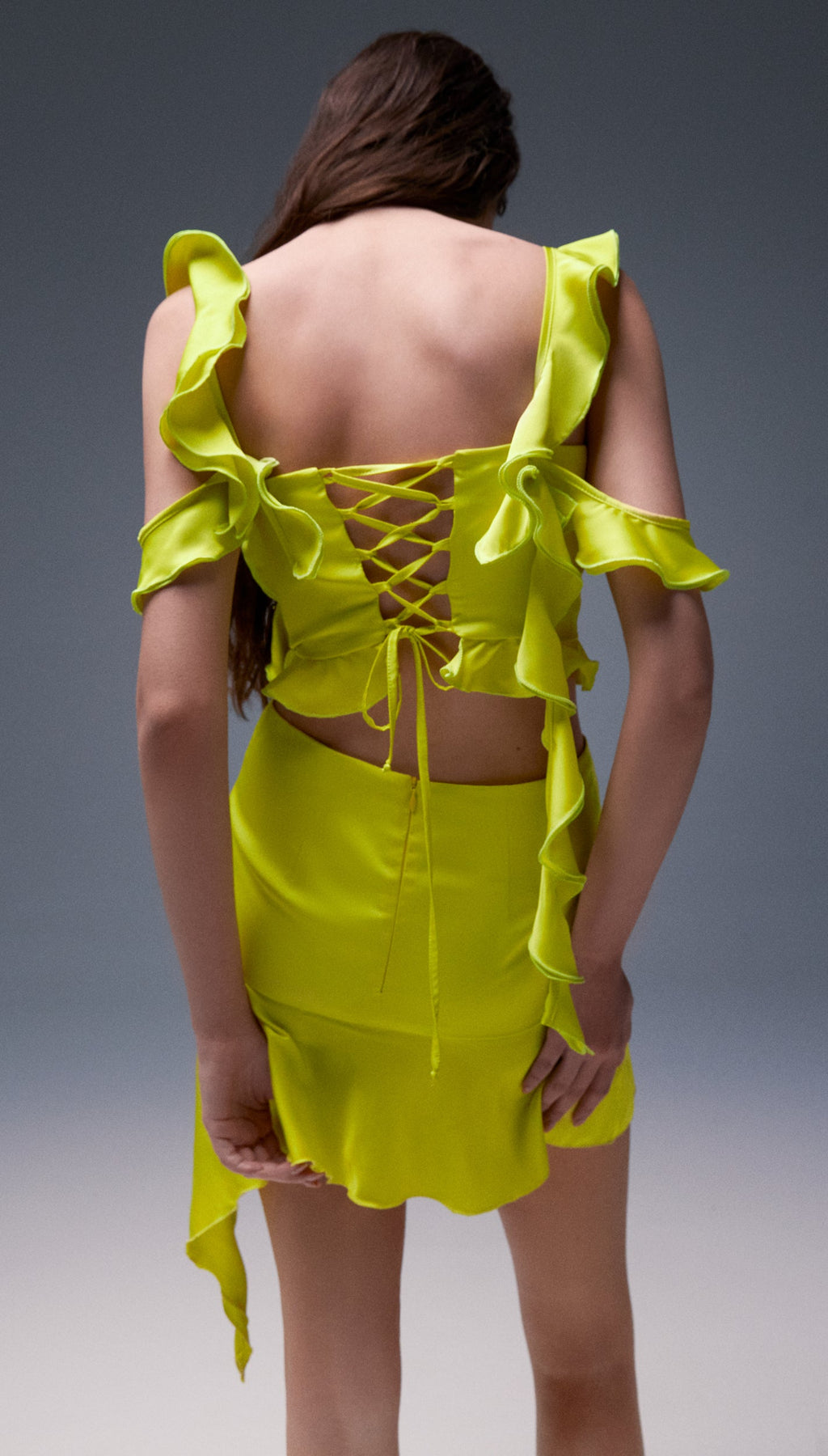 Кроп топ Wave в лаймовому кольорі