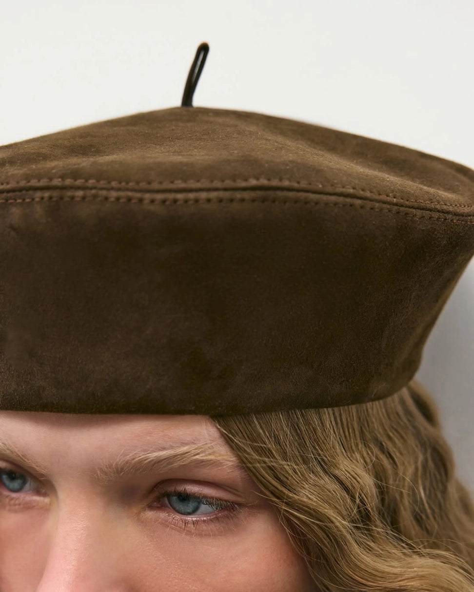 Beret Suede - Chocolate