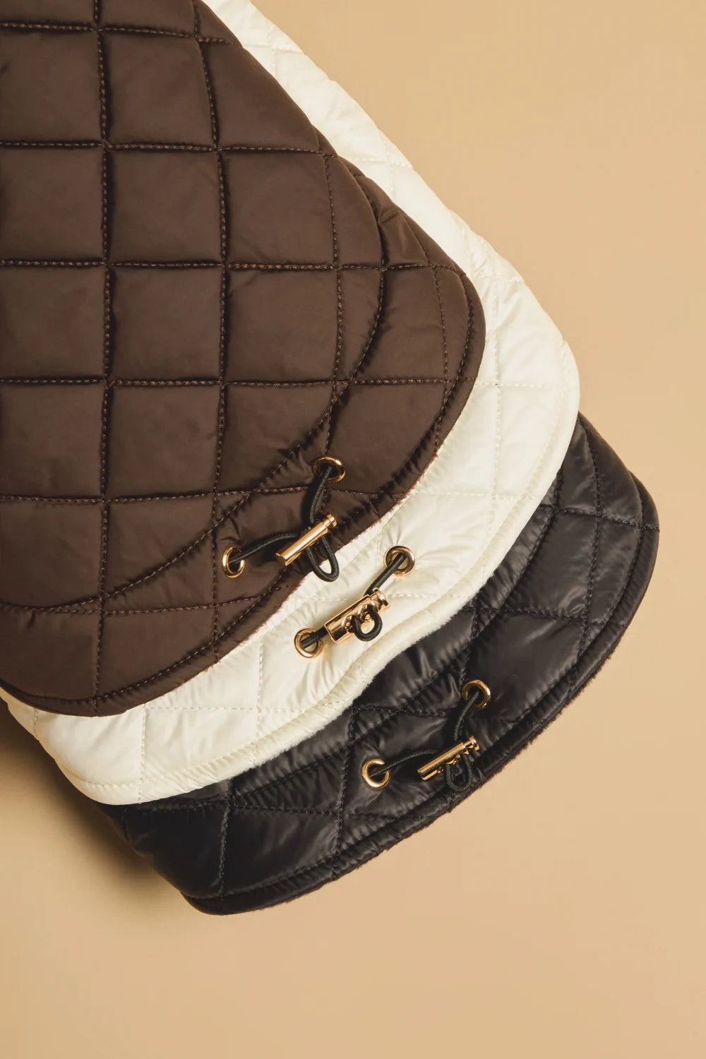 Quilted fleece vest with buttons