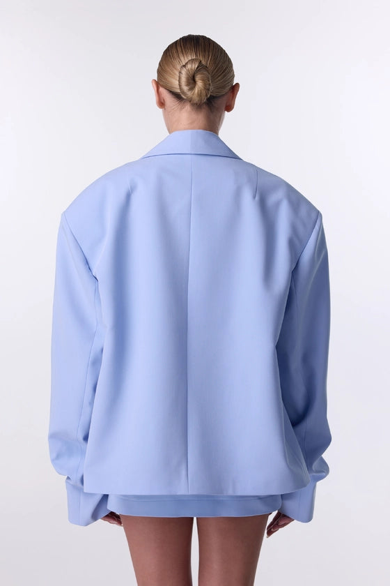 Cotton jacket with gathered sleeves