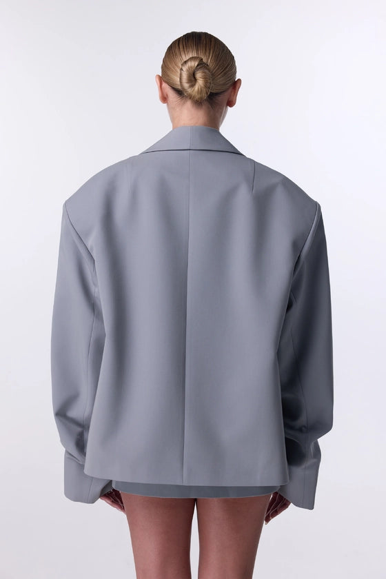 Cotton jacket with gathered sleeves