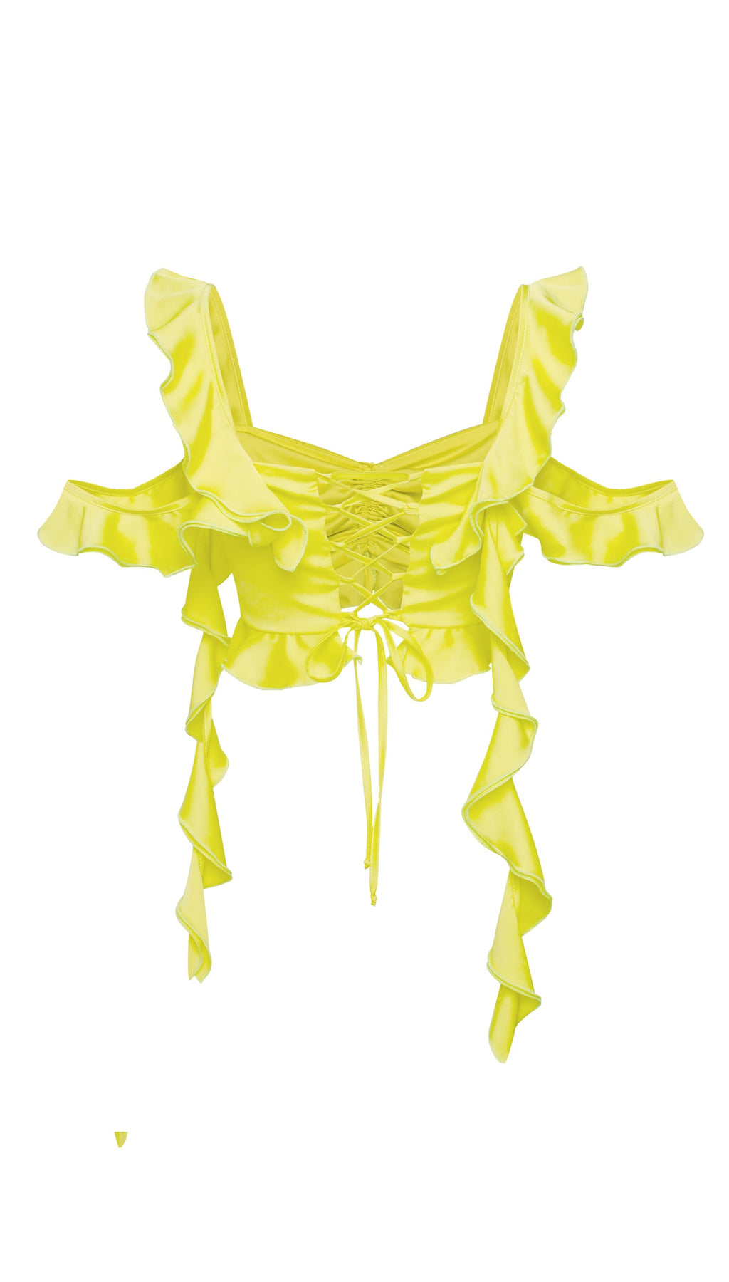 Кроп топ Wave в лаймовому кольорі