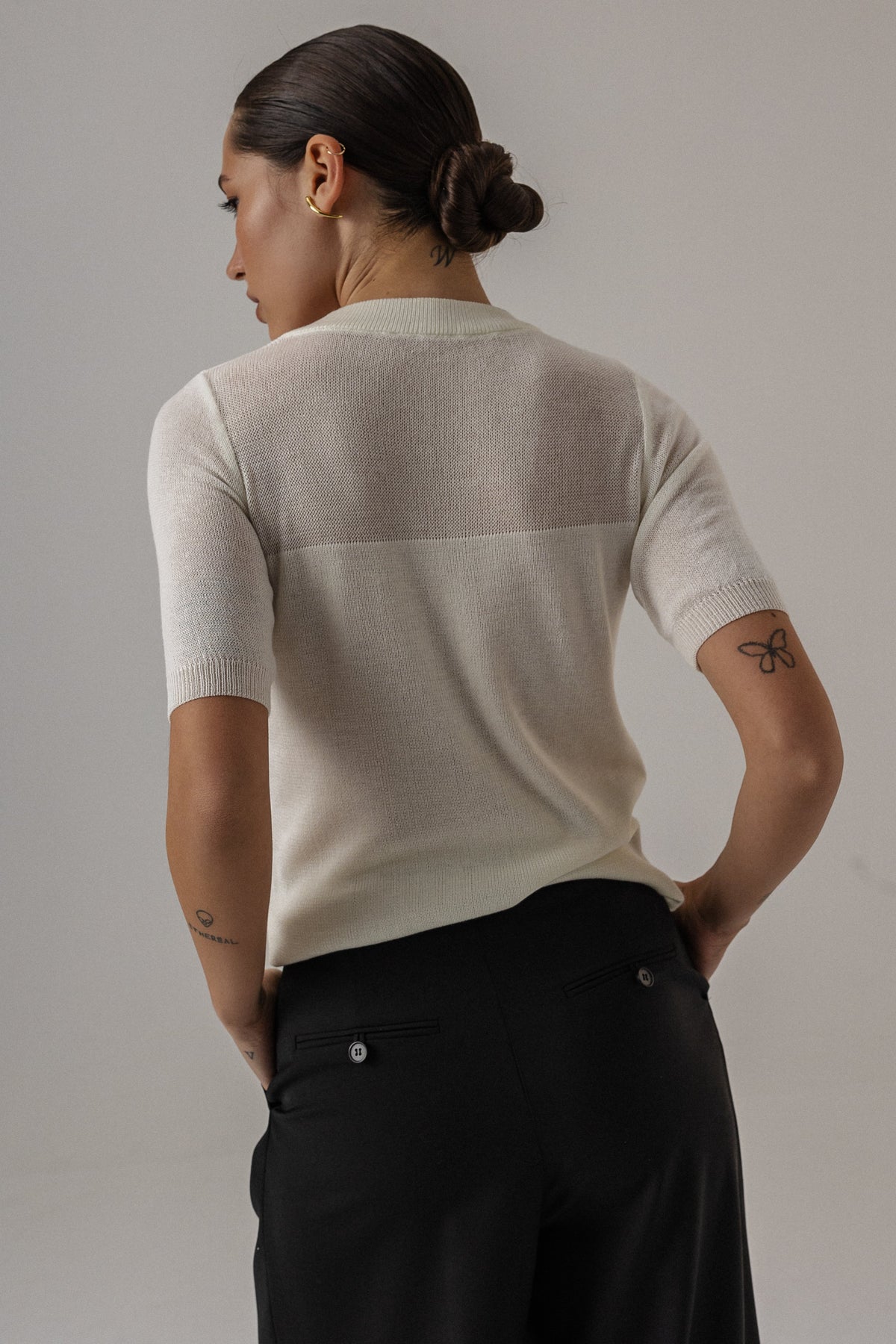 ВʼЯЗАНA ФУТБОЛКА CLASSIC KNIT V - фото 3