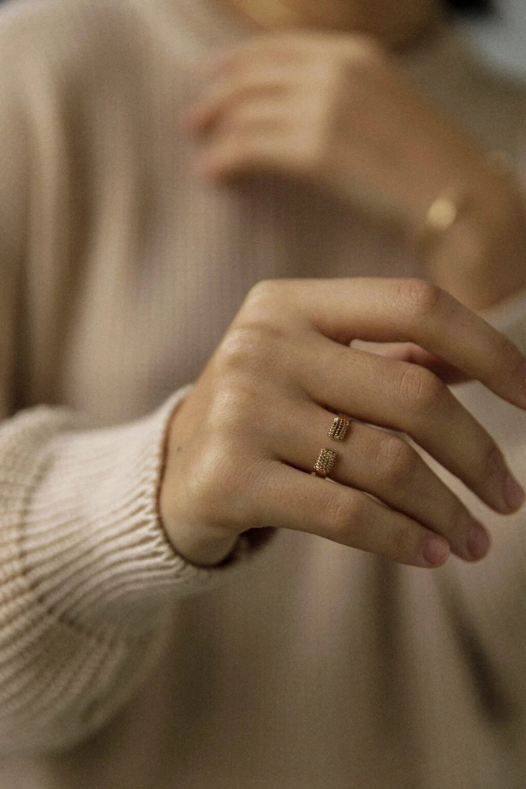 Golden Rope Ring