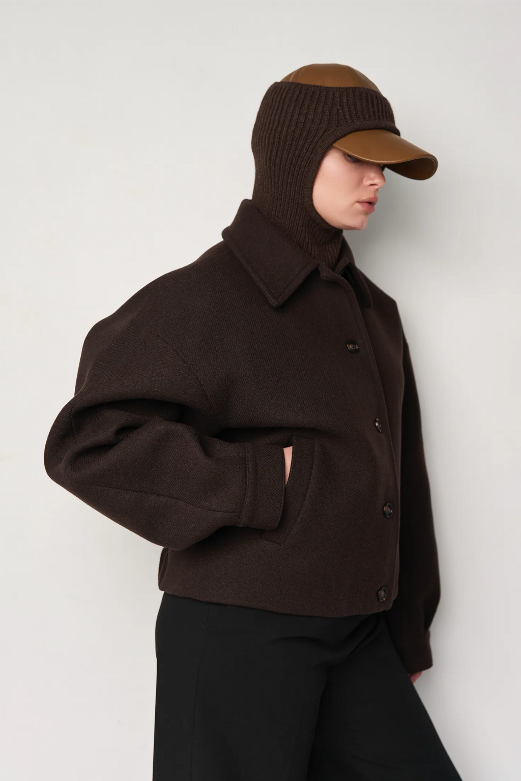 Semi Balaclava Wool Hat 