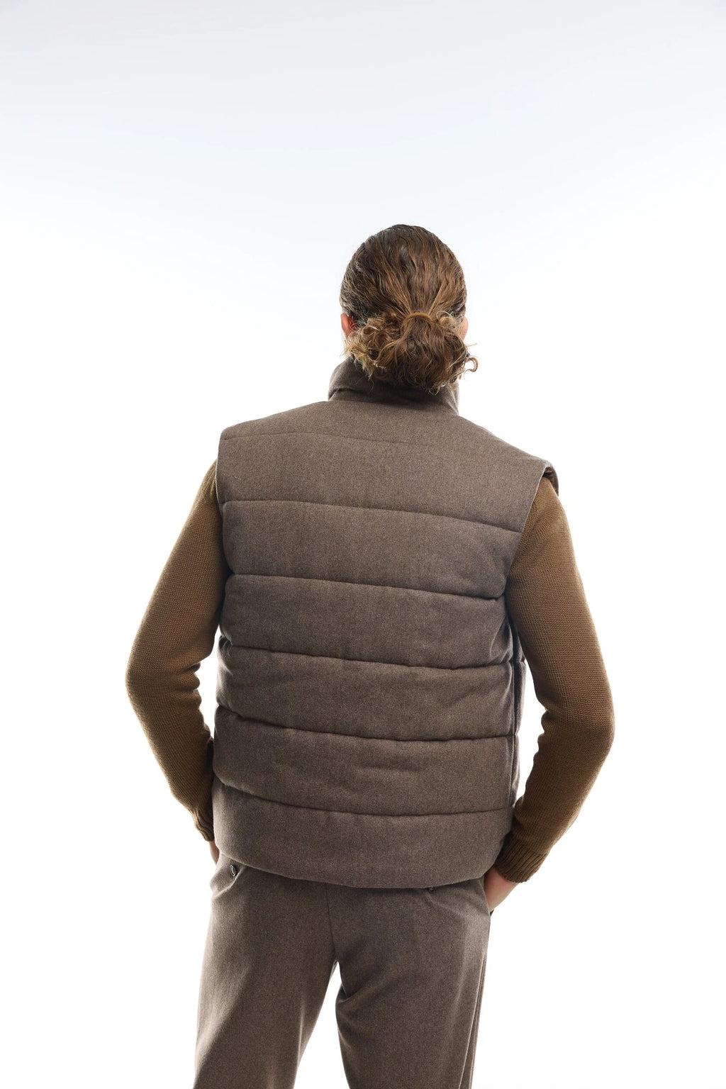 Brown wool vest