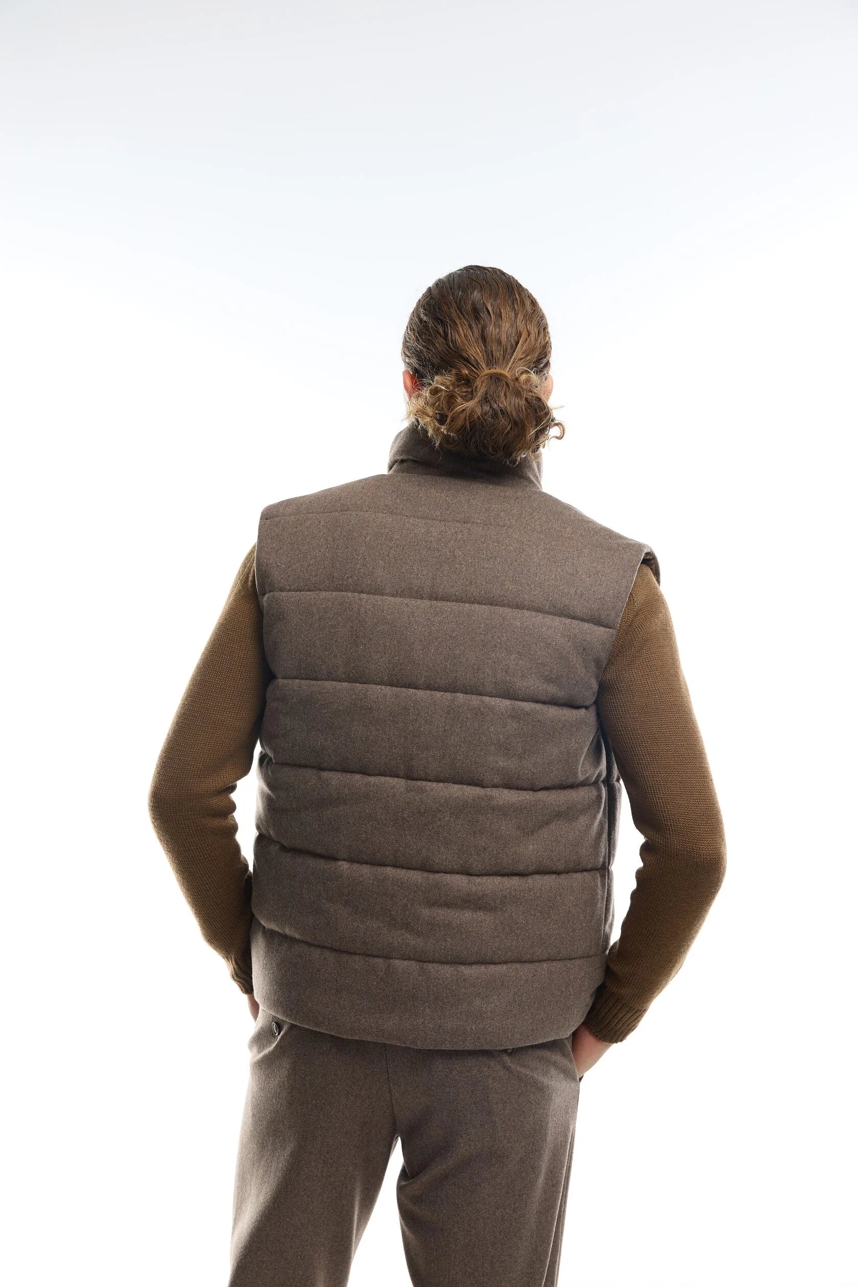Brown wool vest