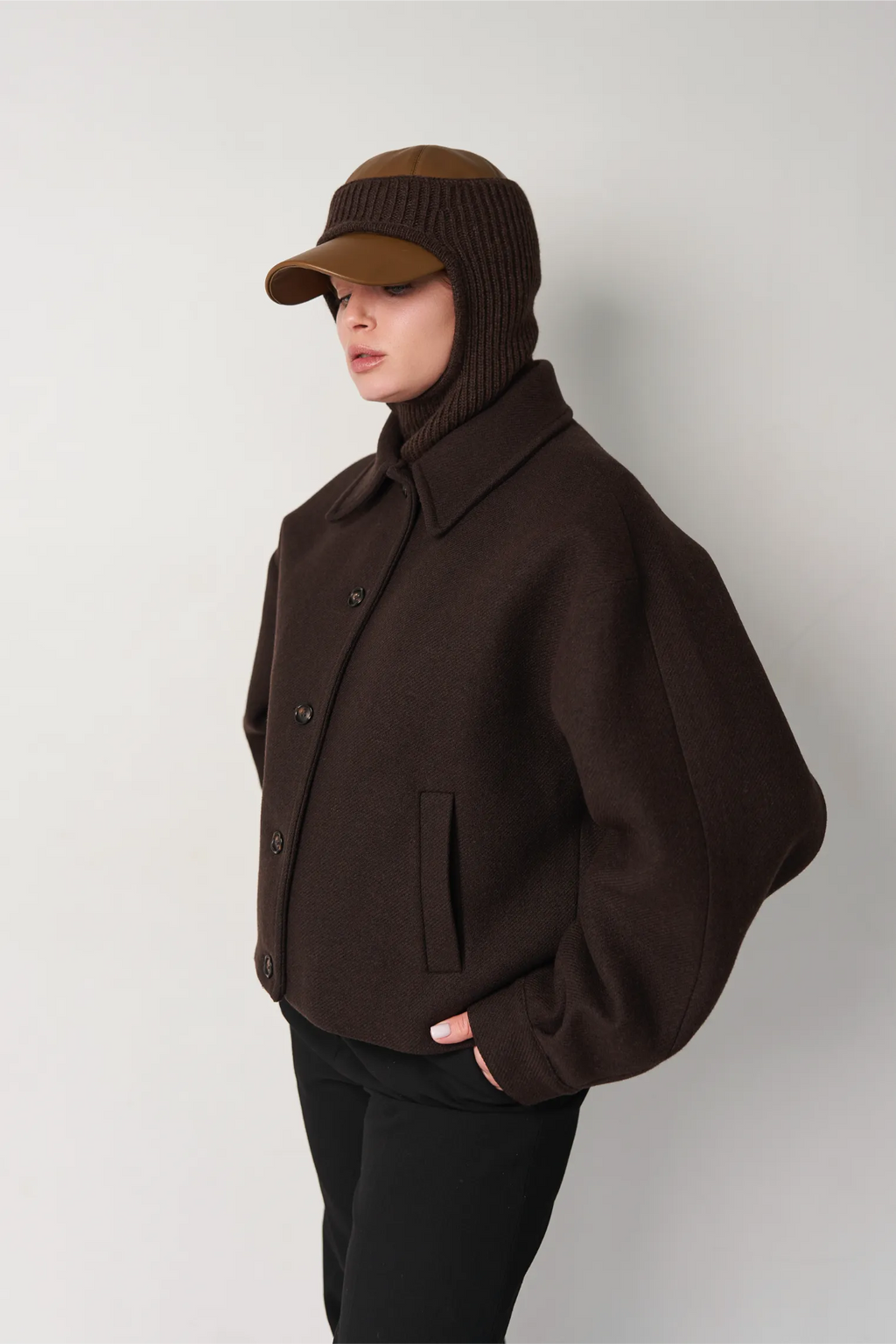Semi Balaclava Wool Hat 