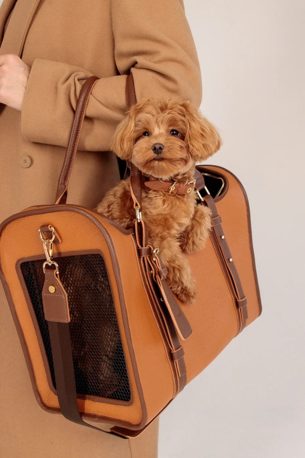 Leather airline carry-on bag "Avia-carrier"