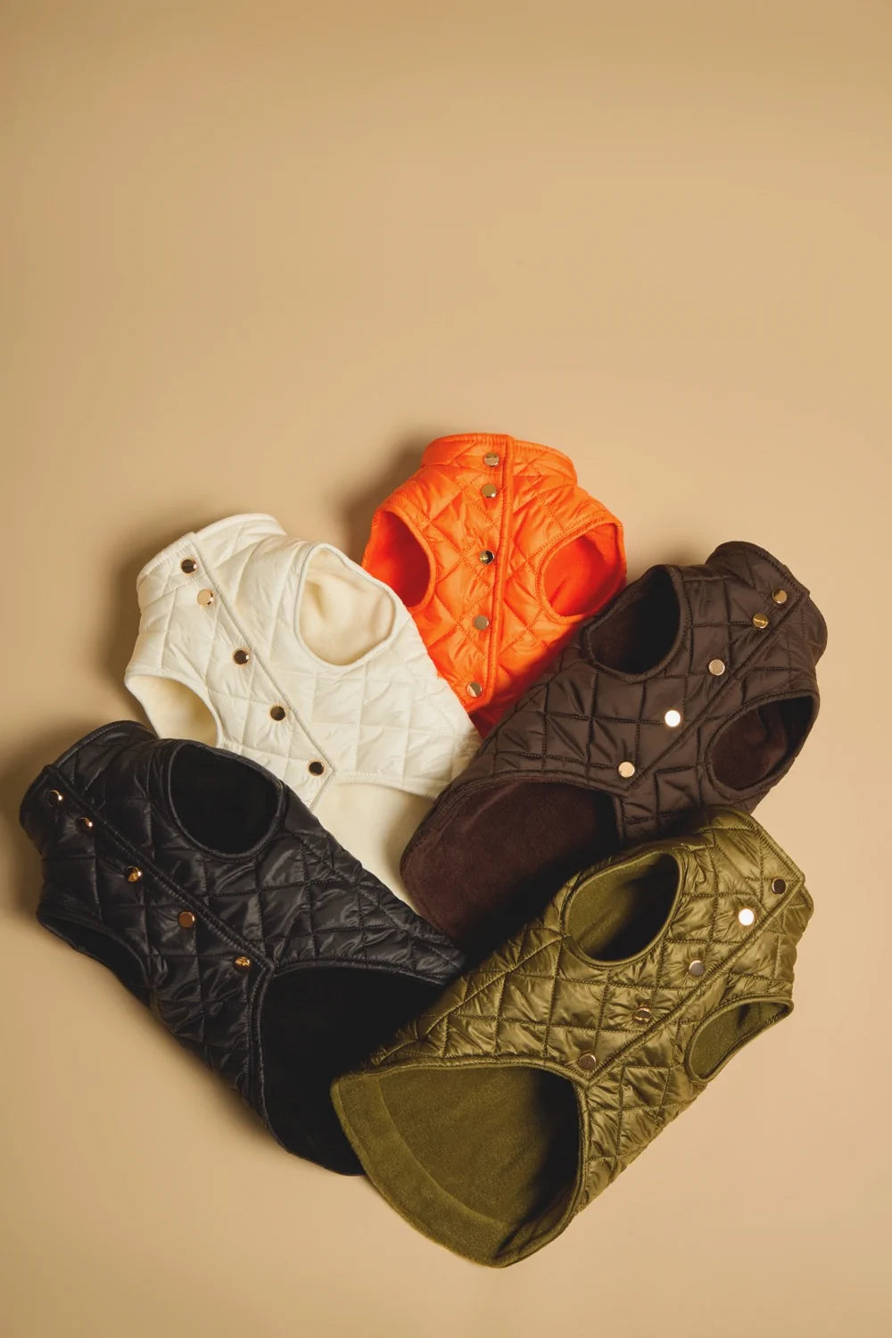 Quilted fleece vest with buttons