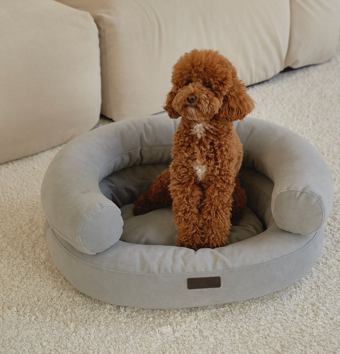 CHOUCHOU orthopedic bed for dogs “Marshmallow” brown