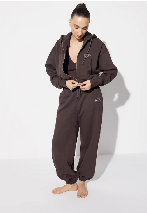 Hoodie "Miss Alice K" in graphite color