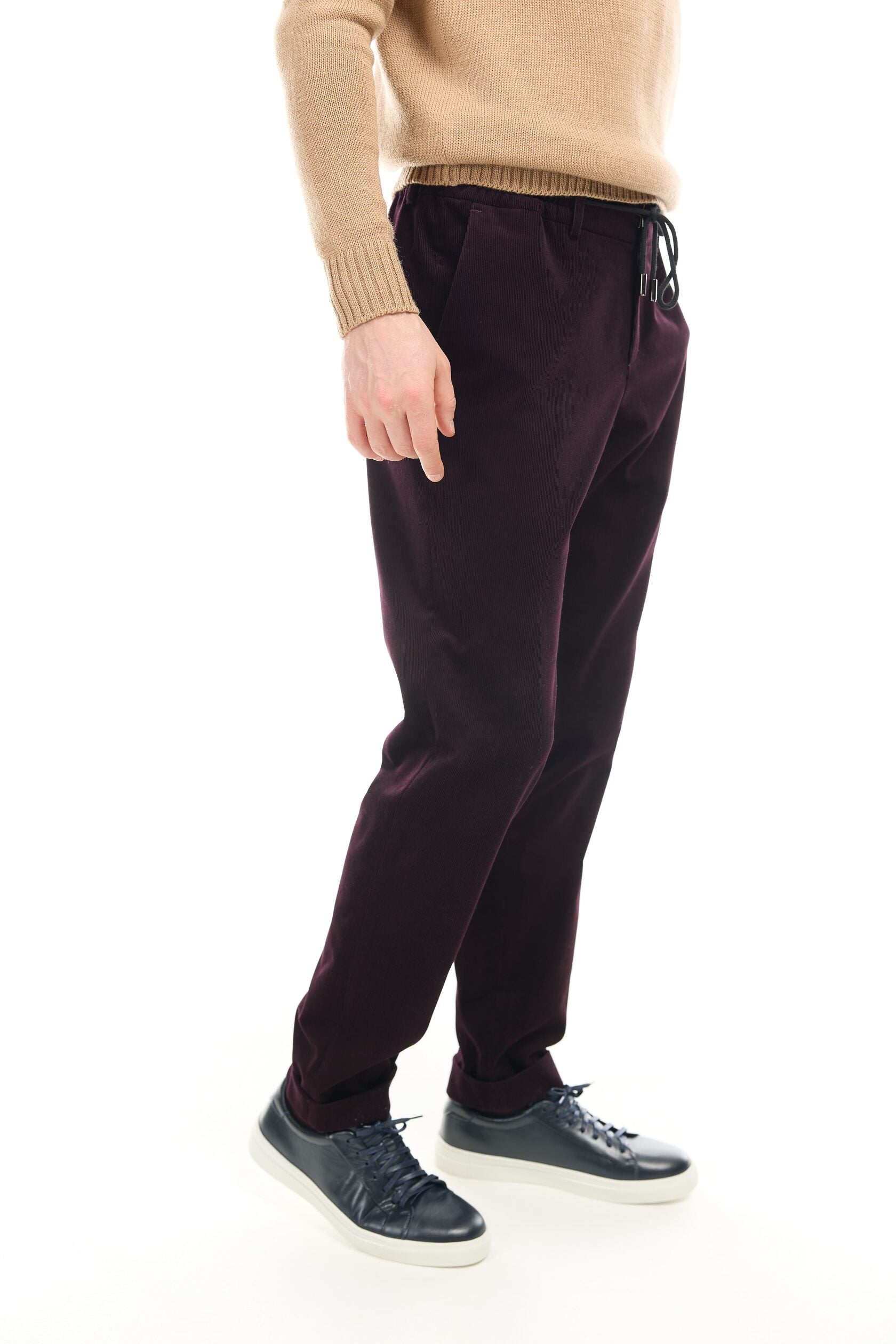 Вельветові штани (винного кольору)
