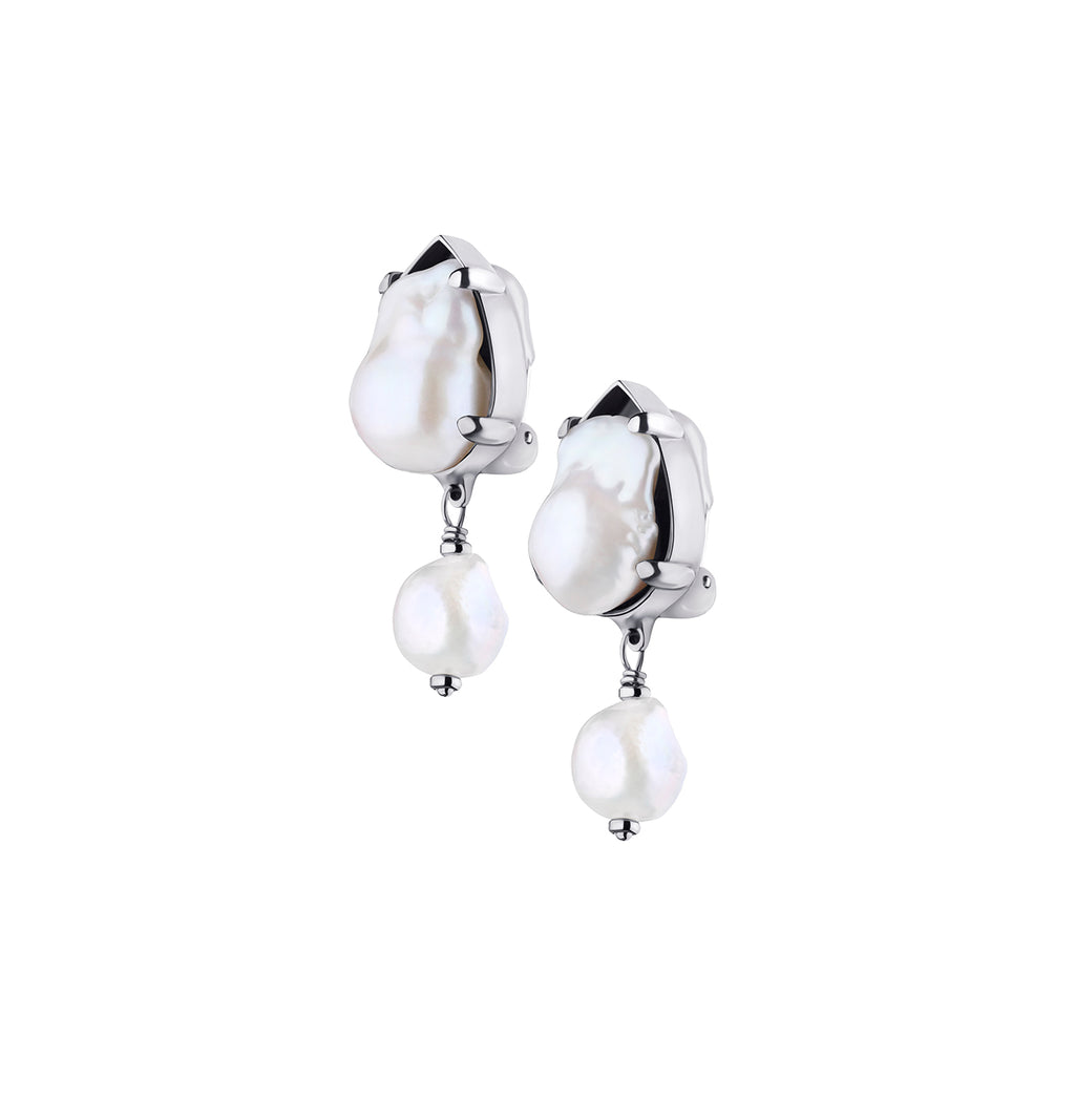 Grains De Verre "ODESA" Clip Earrings Gold