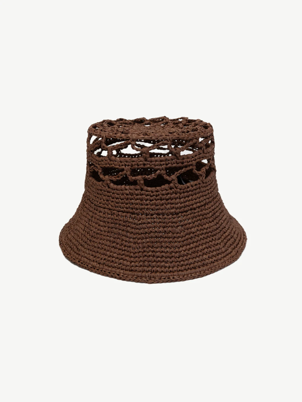 Openwork Panama Raffia Bucket Hat