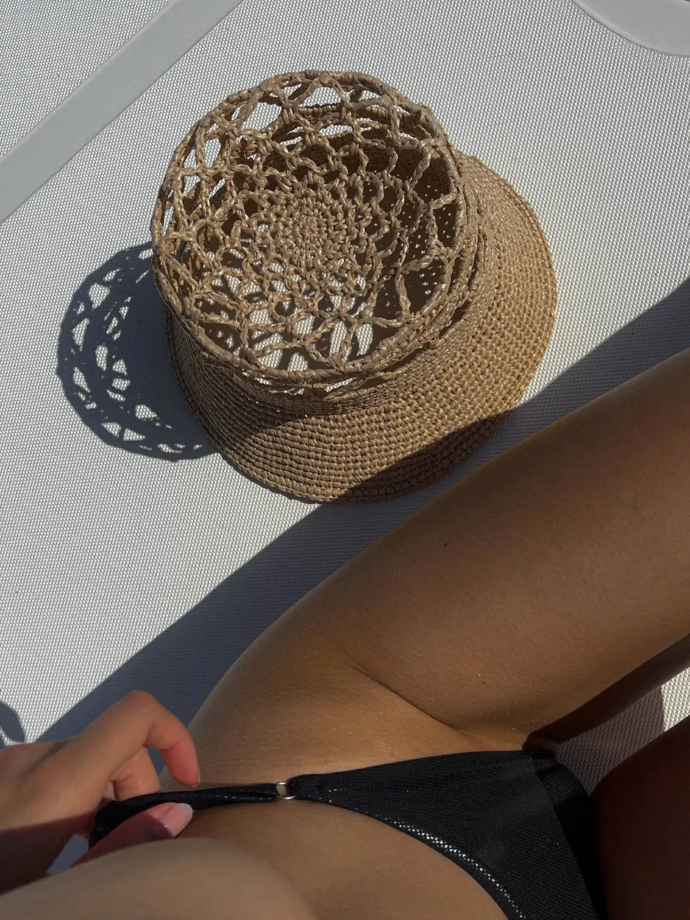 Ажурно Панама Raffia Bucket Hat