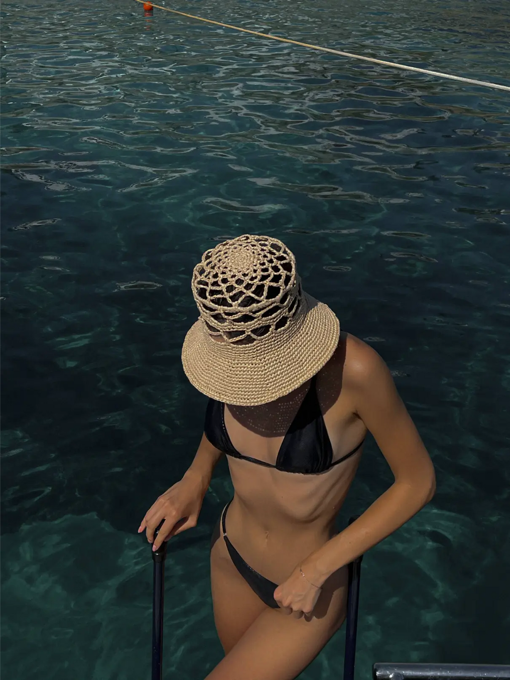 Ажурно Панама Raffia Bucket Hat