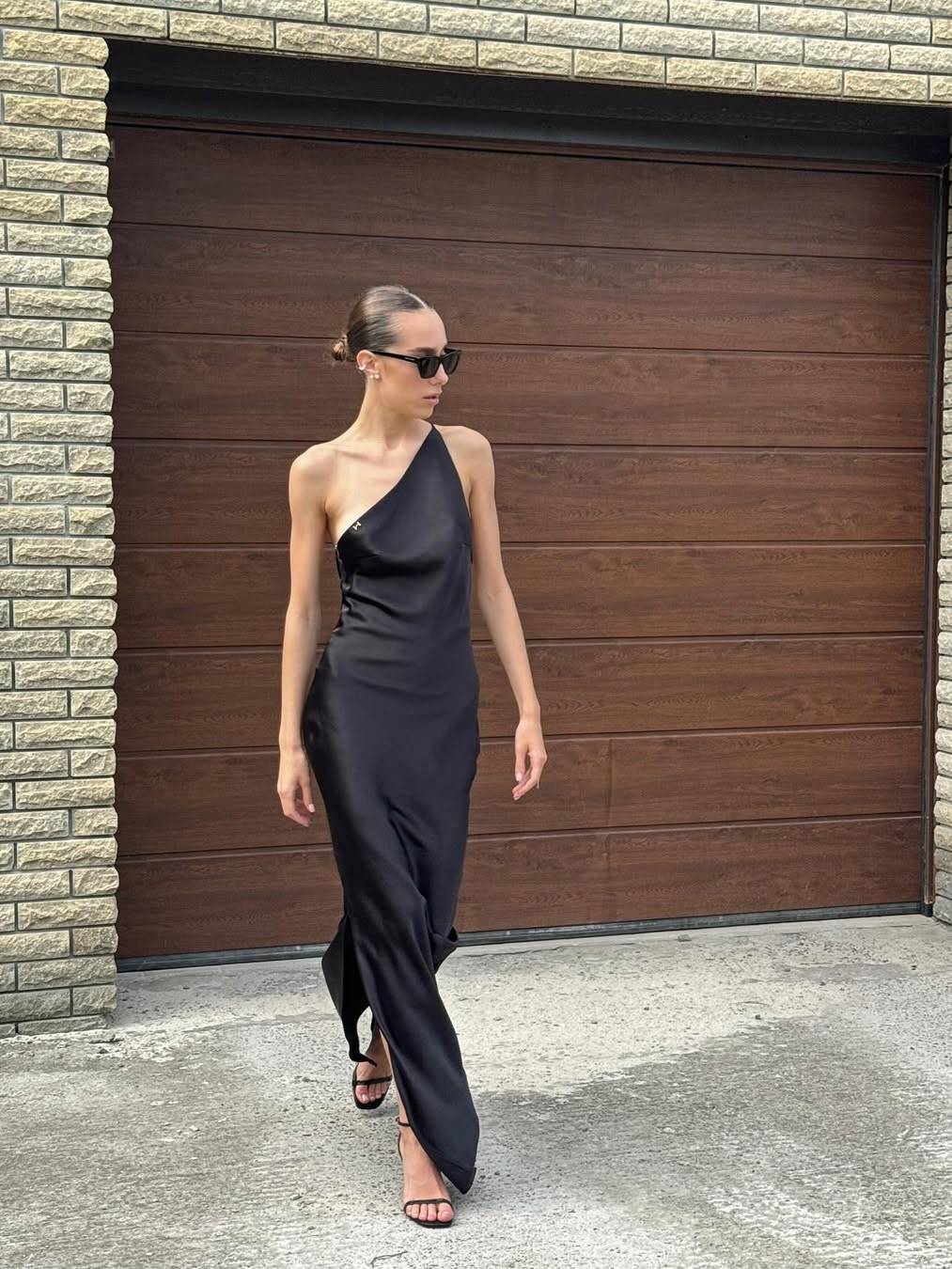 Asymmetrical HAVRY silk dress ivory