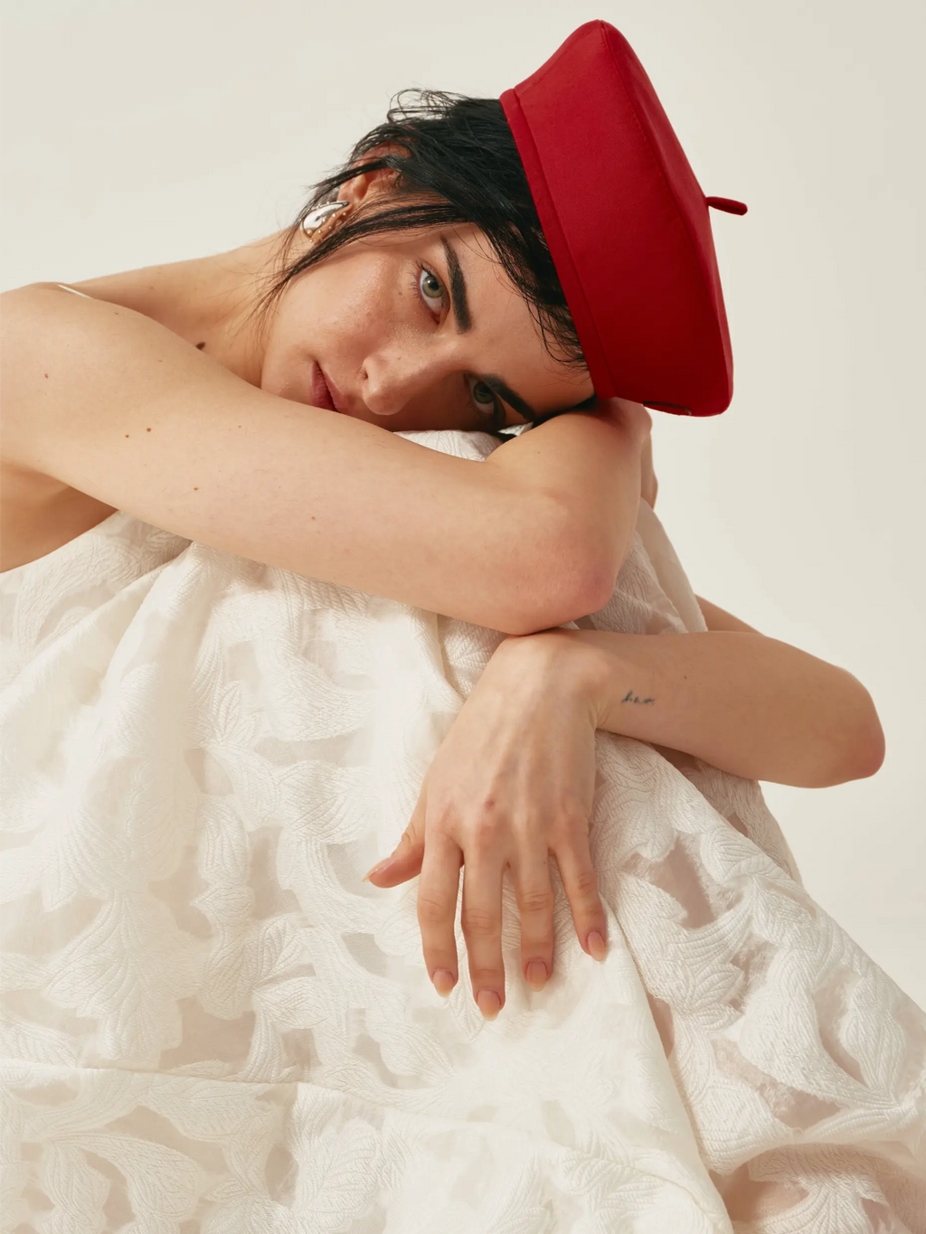 Берет HOOPS basic cotton red