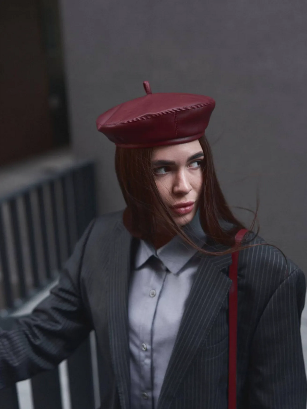 Basic Leather Beret