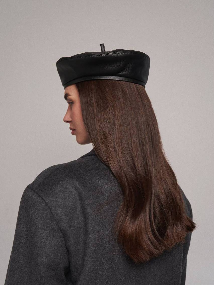 Basic Leather Beret