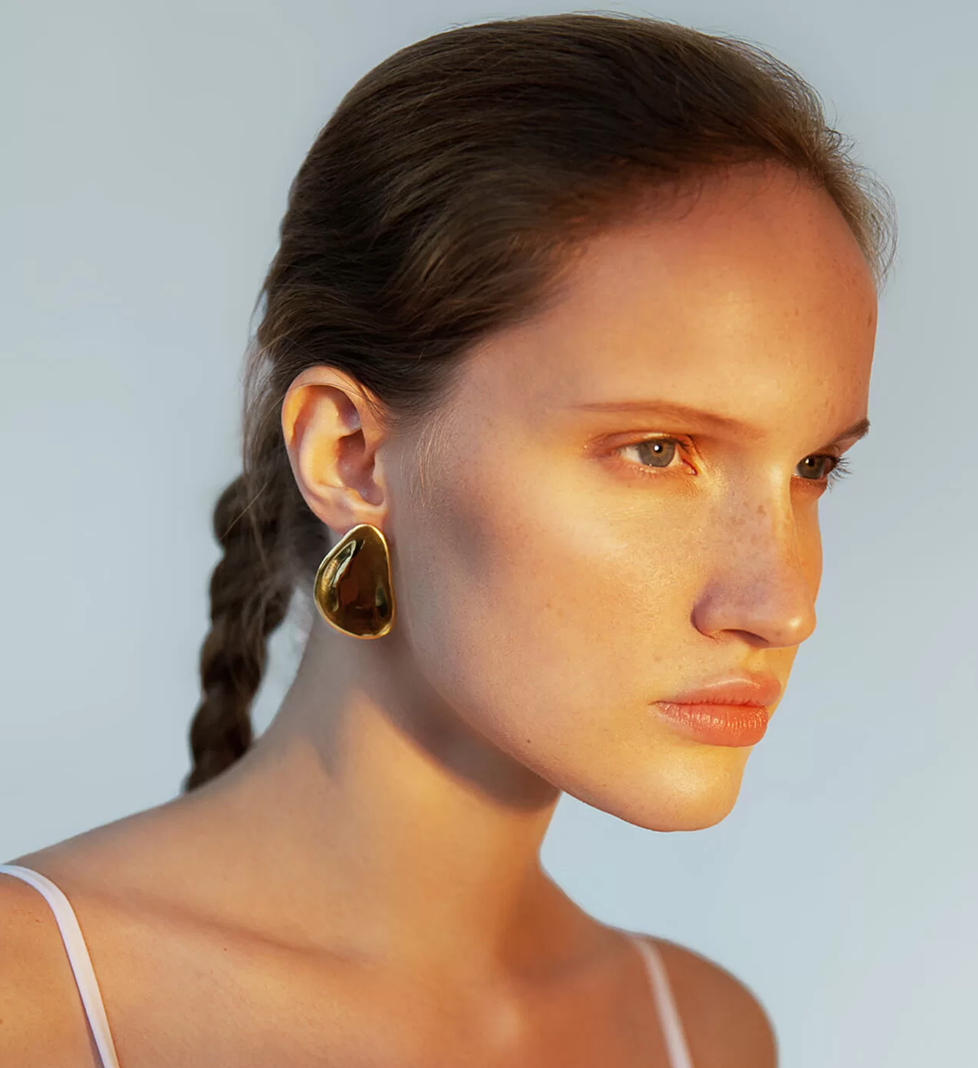 Сережки BRUA Amorphous Gold