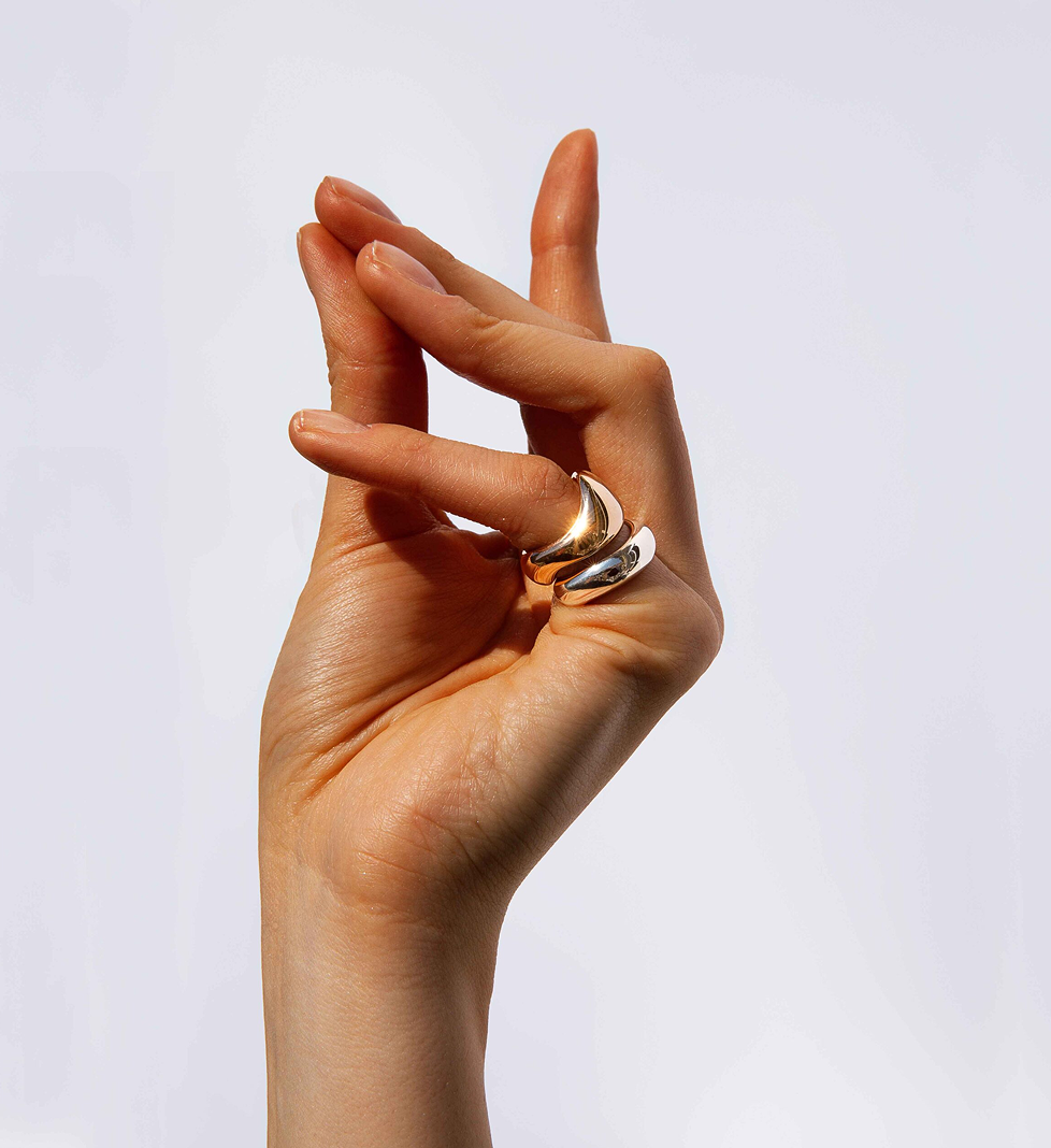 Набір каблучок BRUA Double Amorf Mix