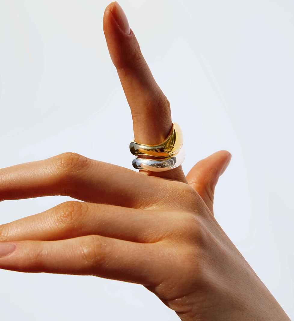 Набір каблучок BRUA Double Amorf Mix