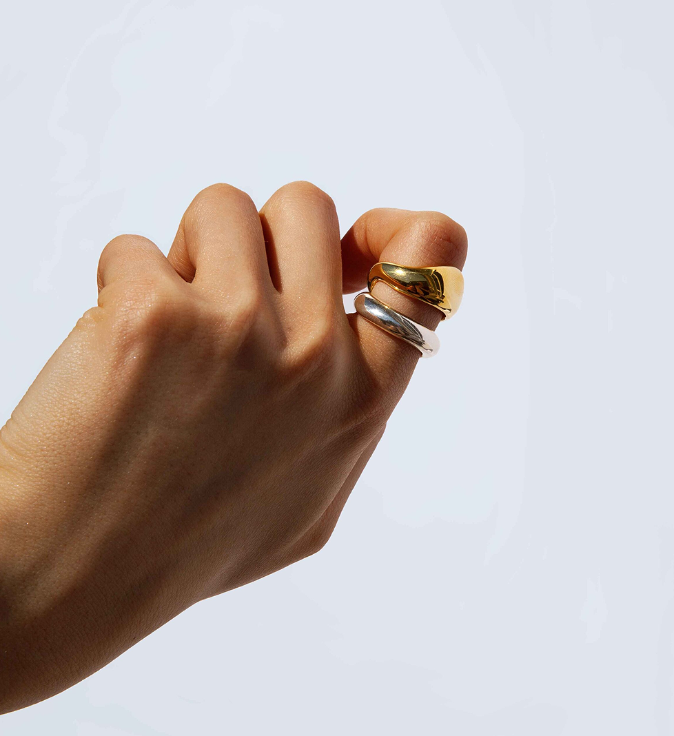 Набір каблучок BRUA Double Amorf Mix