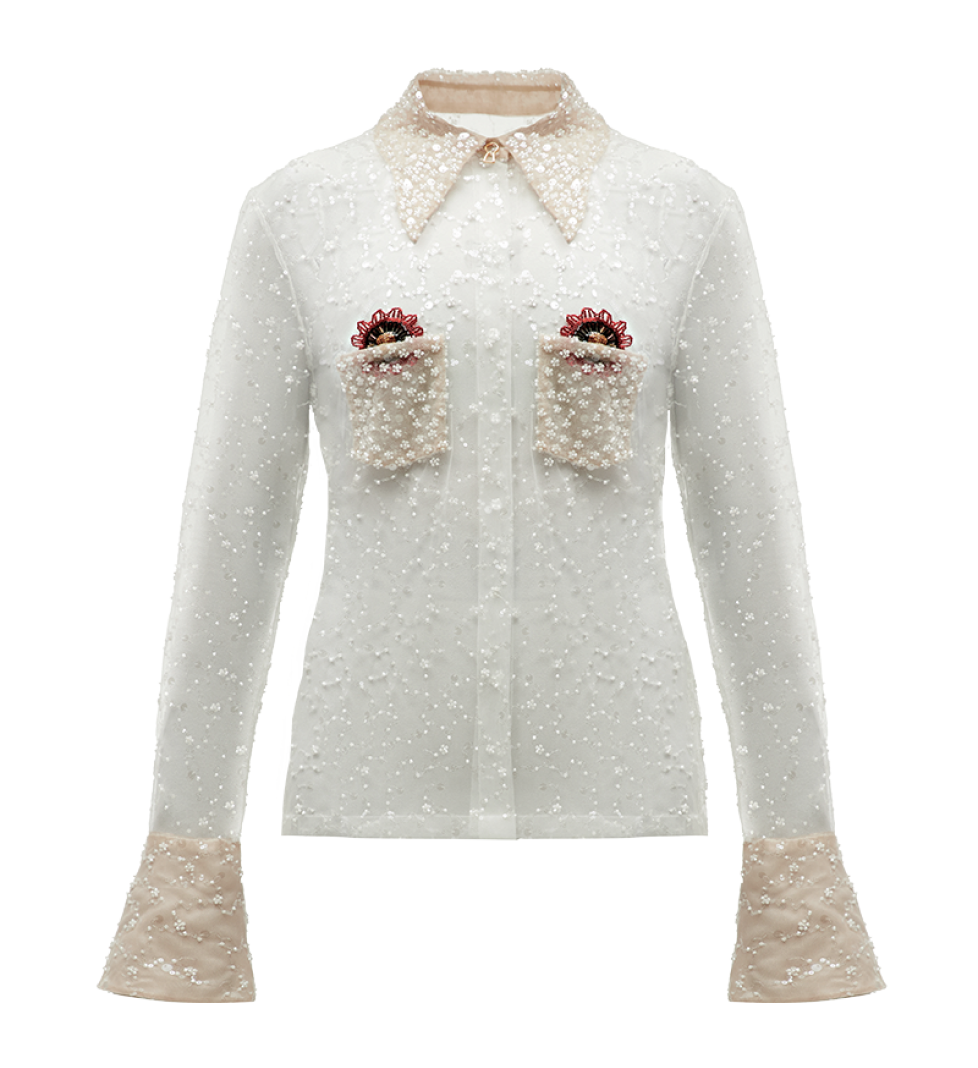 Сорочка TONiA з бісеру milk