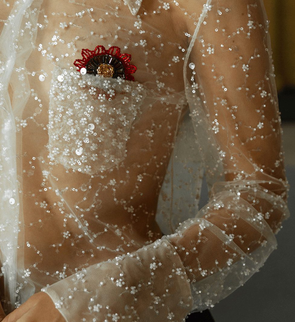 Сорочка TONiA з бісеру milk