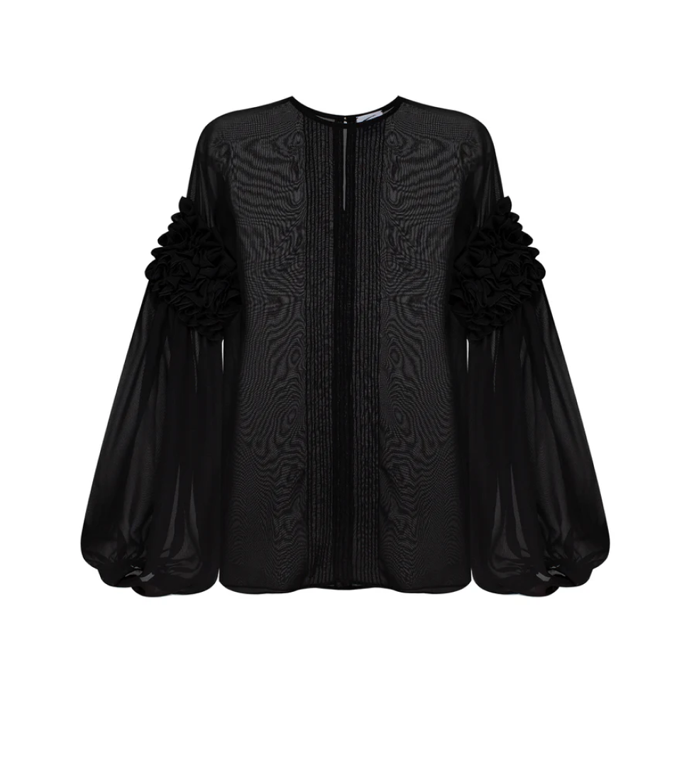 Блуза GURANDA з воланами black