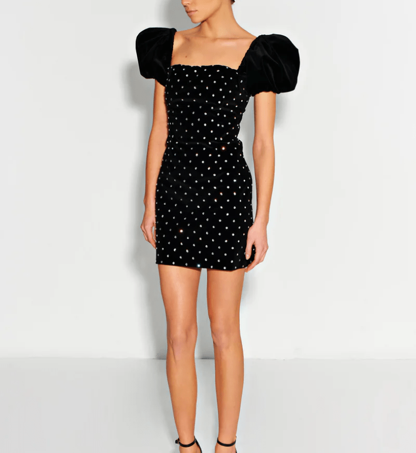 Міні-сукня SEMENENKO оксамитова з кристалами black