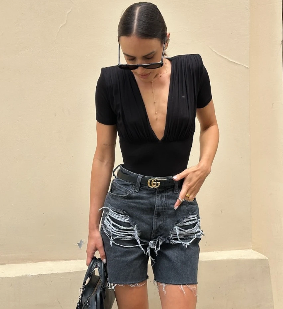 Шорти Blazh Distressed прямого крою Grey