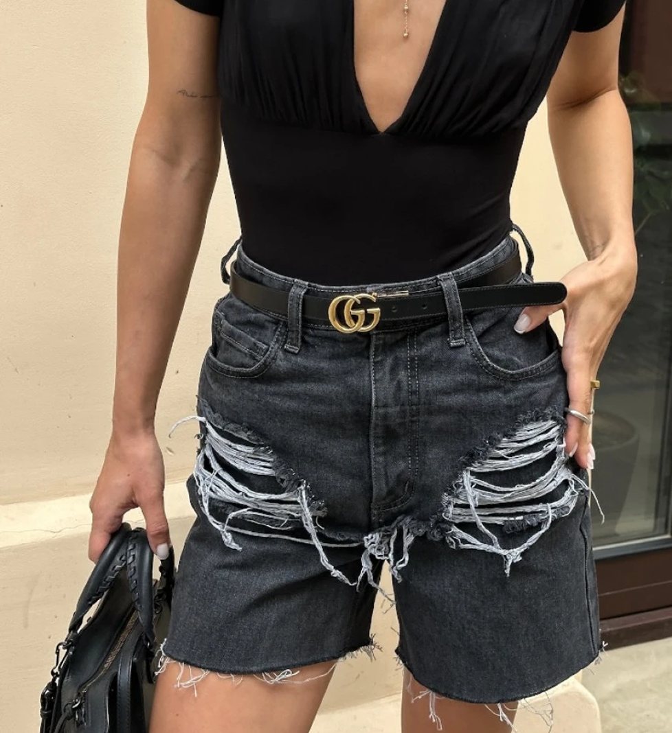 Шорти Blazh Distressed прямого крою Grey