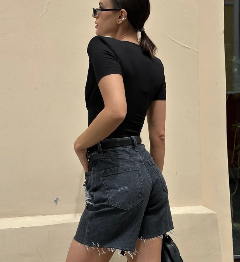 Шорти Blazh Distressed прямого крою Grey