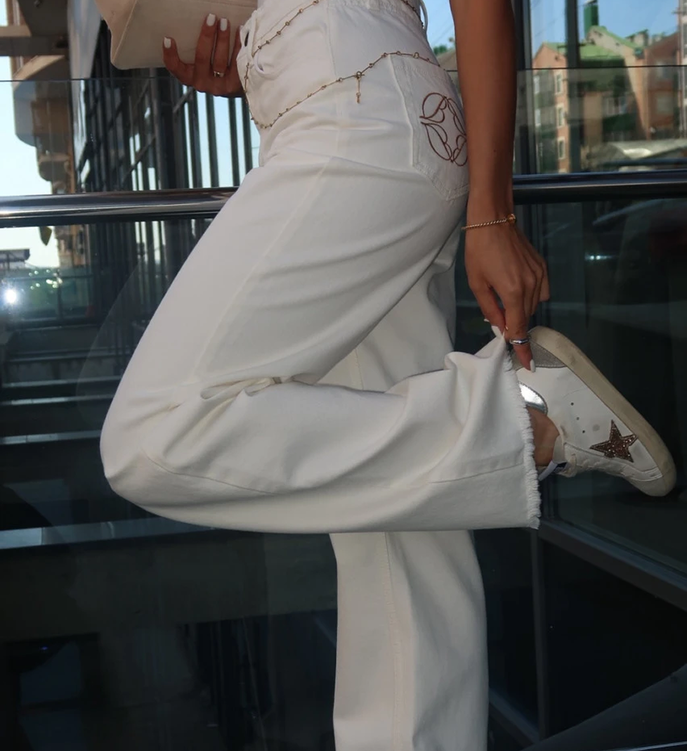 Джинси Blazh з вишитим логотипом Milk