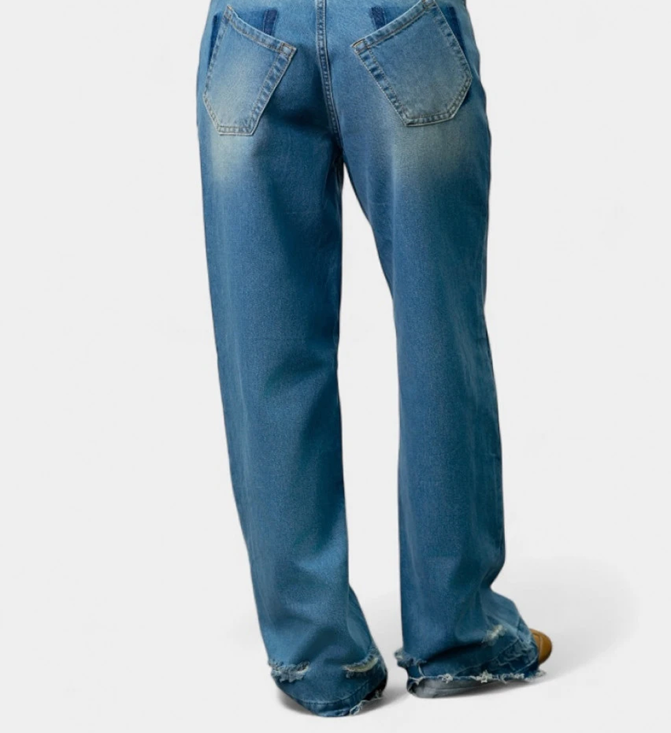 Джинси Blazh з низькою посадкою Blue