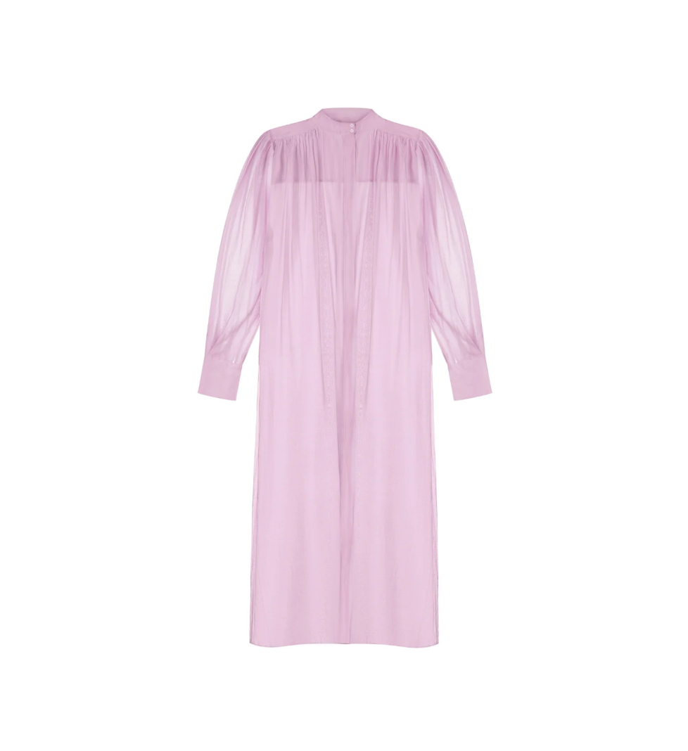 Блуза MERISTRUSS з батисту пудрово-рожева