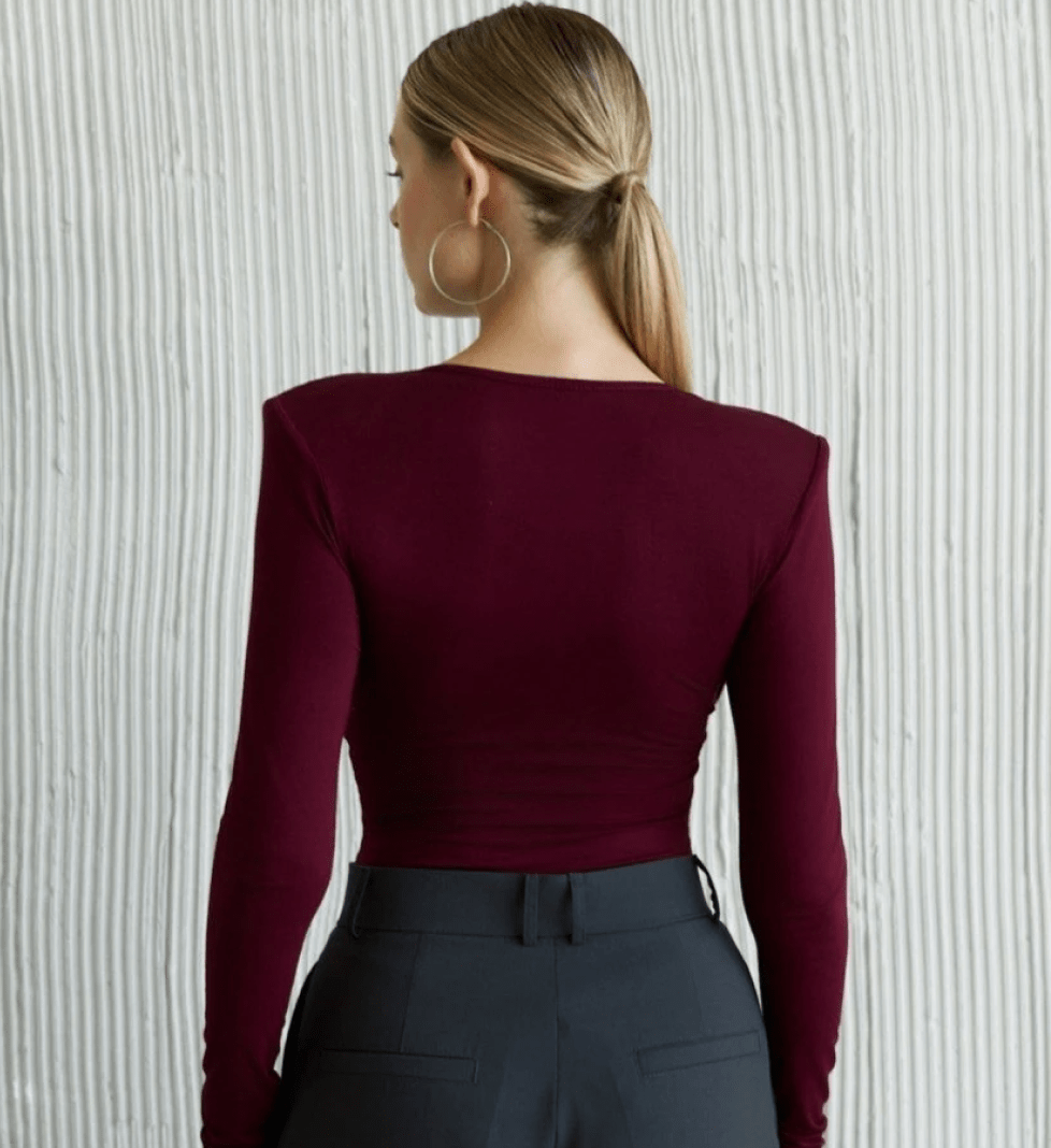 Боді BLAZH' з підплічниками burgundy