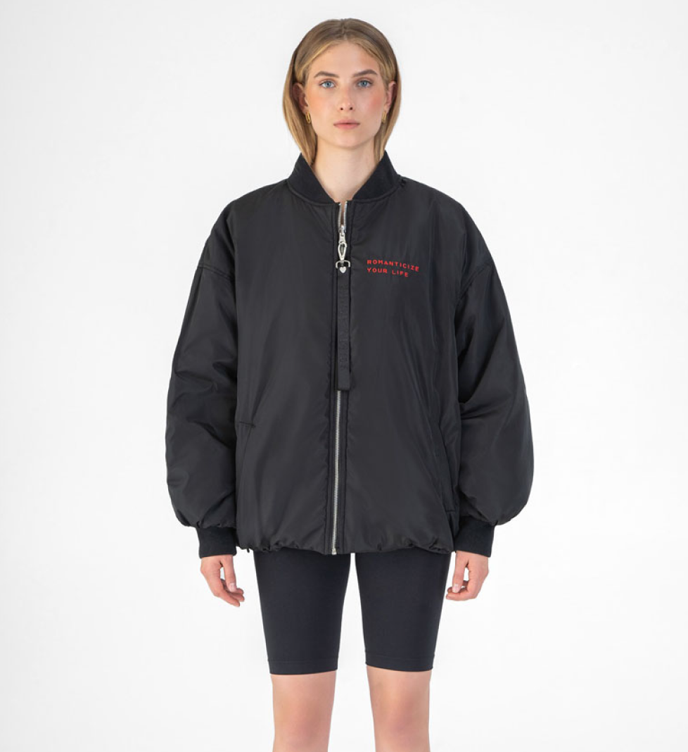 Бомбер двосторонній THINK TWICE black