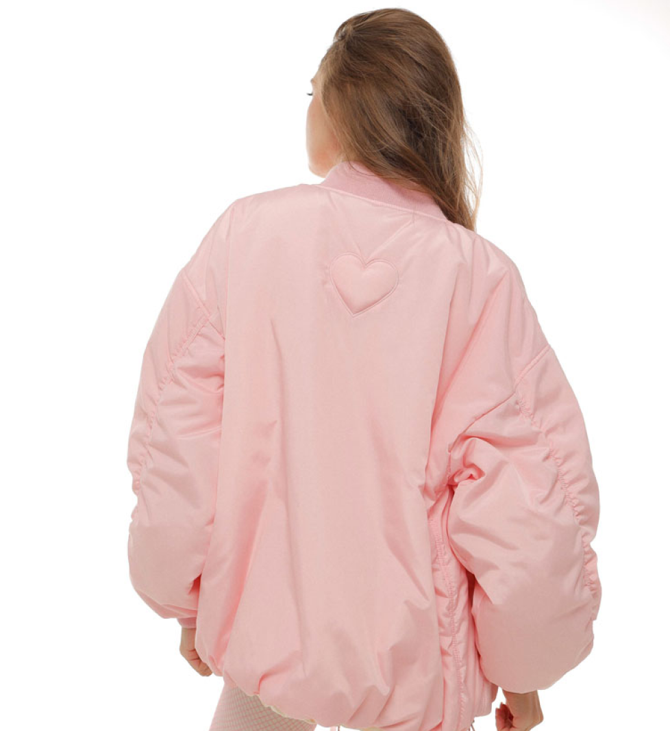 Бомбер двосторонній THINK TWICE pink milk