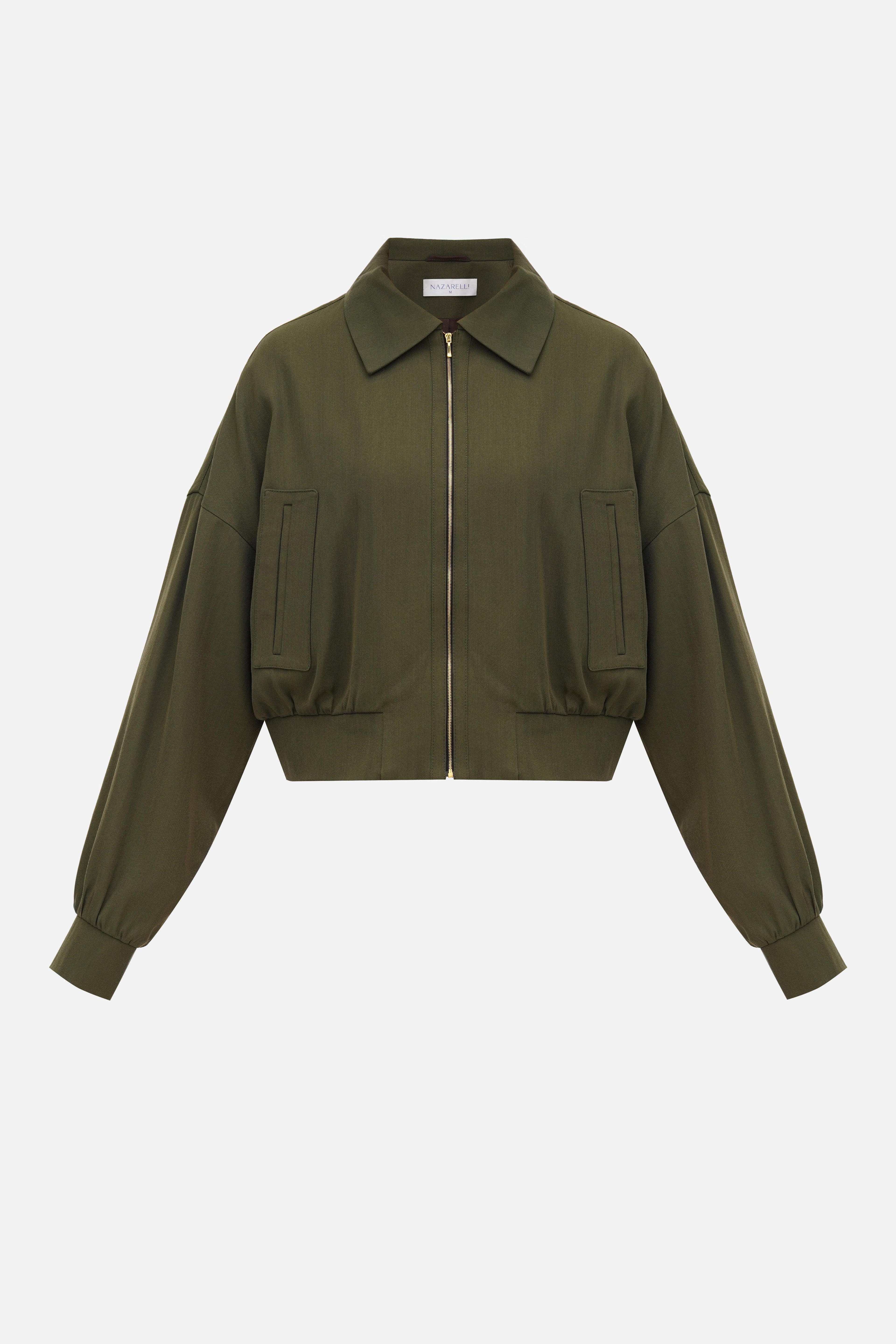 Cropped bomber jacket