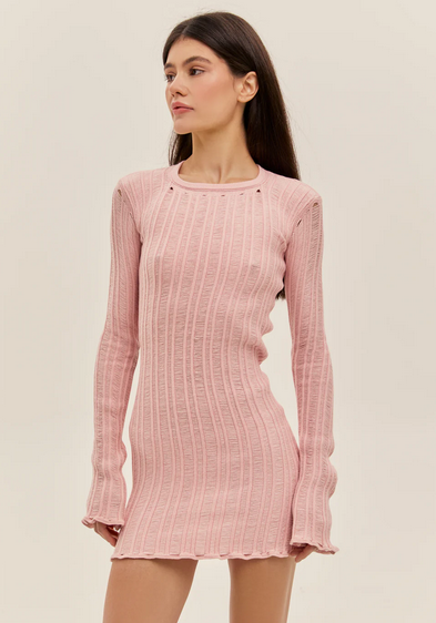 ALICE.K knitted dress in chocolate